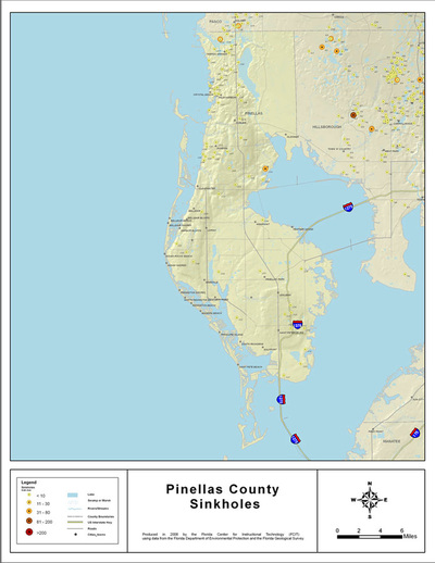 Maps Pinellas County Fl Safety Precautions On Collapse Sinkholes